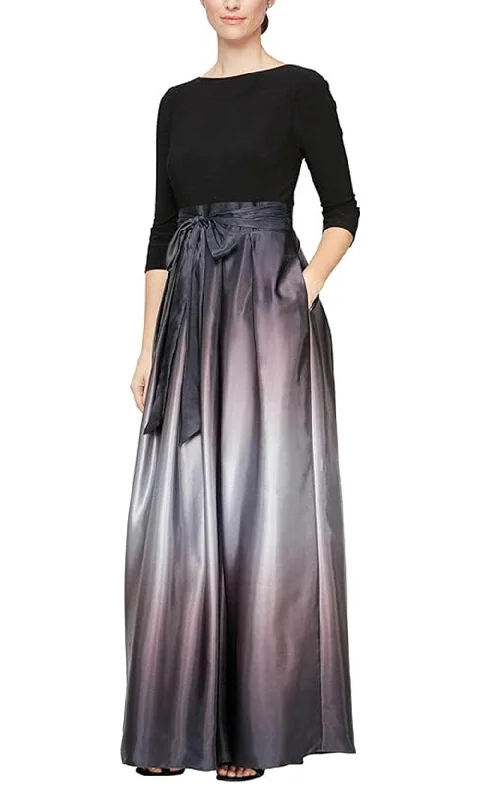 Must-Have Deals SLNY 9251111 - Ombre Charmeuse A-Line Dress
