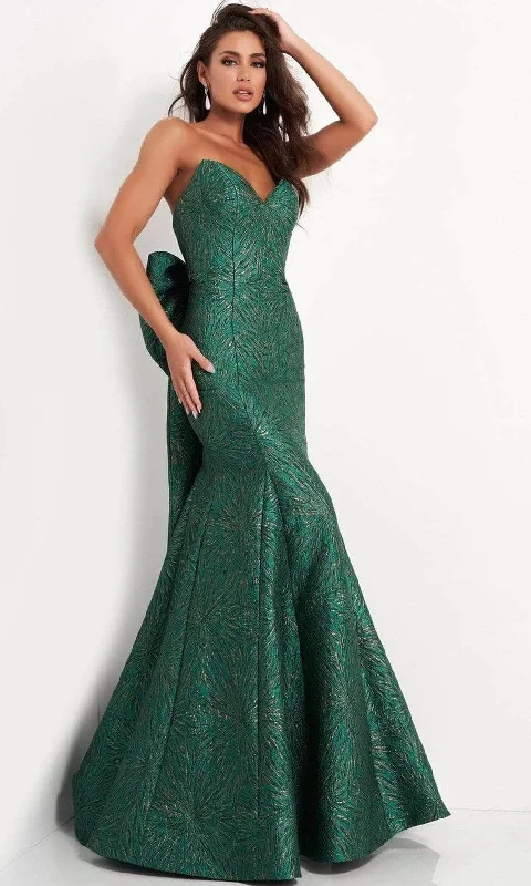 Exclusive Preview Bow Back Jacquard Evening Dress 04158SC