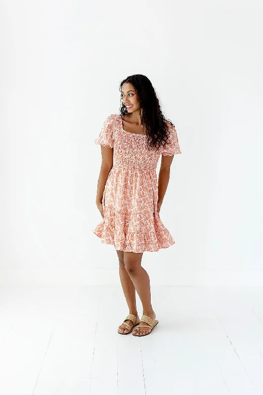 Final Clearance Grace Smocked Dress in Rosy Pink