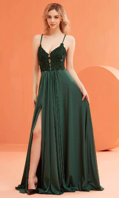 Weekend Deal J'Adore Dresses J22028 - Sheer Lace A-Line Evening Gown