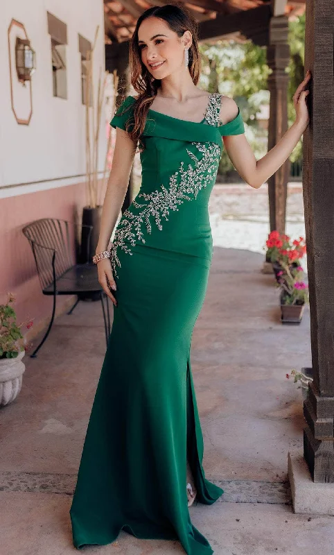 Deep Discounts Terani Couture 232M1549 - Off Shoulder Beaded Formal Gown