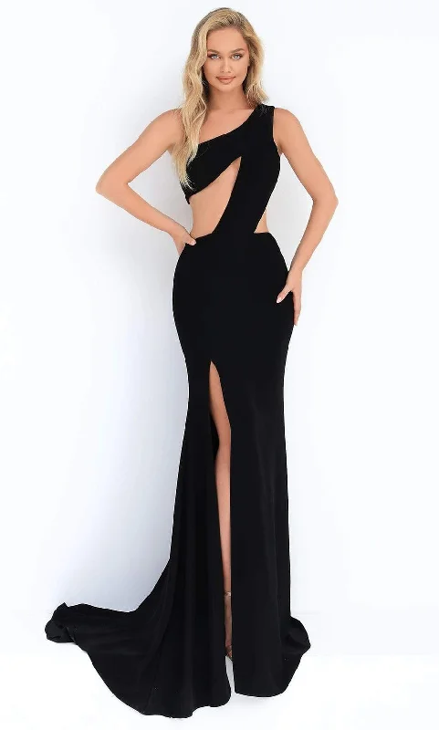 Early Access Tarik Ediz - 50861 Asymmetrical Cutout High Slit Dress