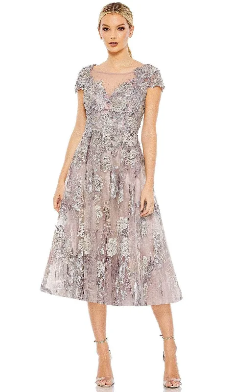 Early Bird Discount Mac Duggal 20315 - Embroidered Cap Sleeve Cocktail Dress