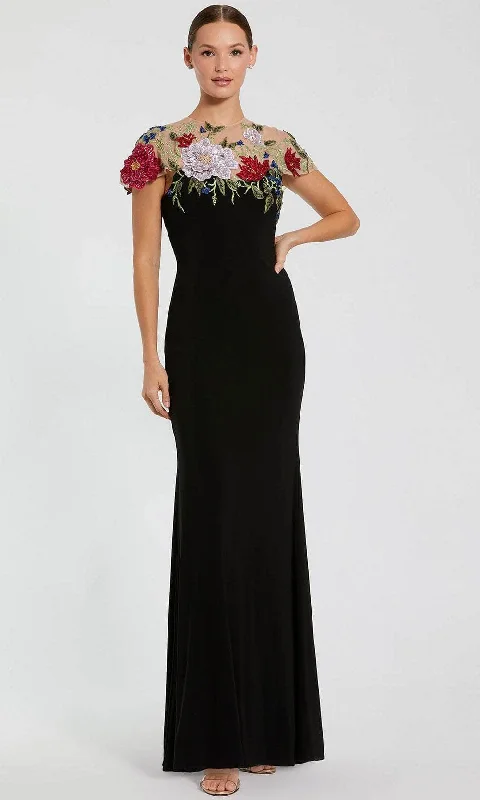 Sale Event Mac Duggal 11817 - Illusion Cap Sleeve Embellished Evening Dress