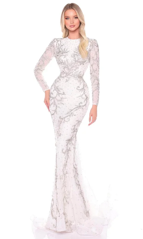 Value Deals Amarra 88116 - Long Sleeve Keyhole Detailed Evening Gown