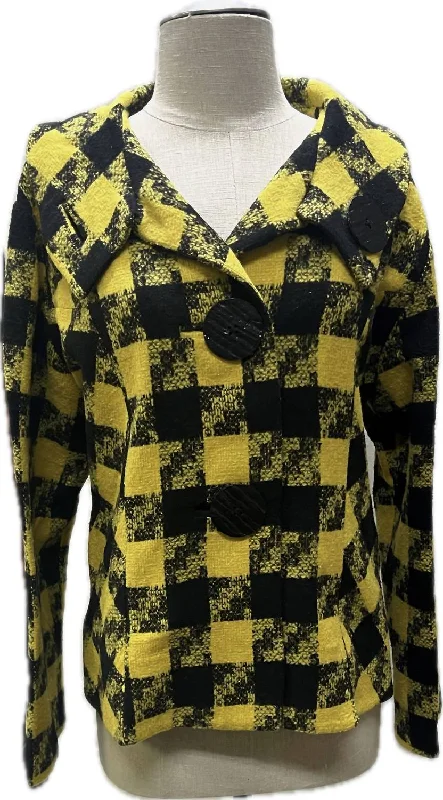 Unbeatable Prices Plaid Jacket In Ylw615