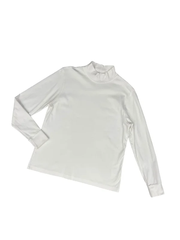YEAR-End Sale Top Long Sleeve Basic By Lands End In White, Size: M