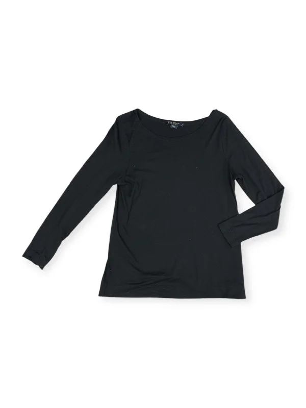 Super Sale Top Long Sleeve Basic By Pendleton In Black, Size: L