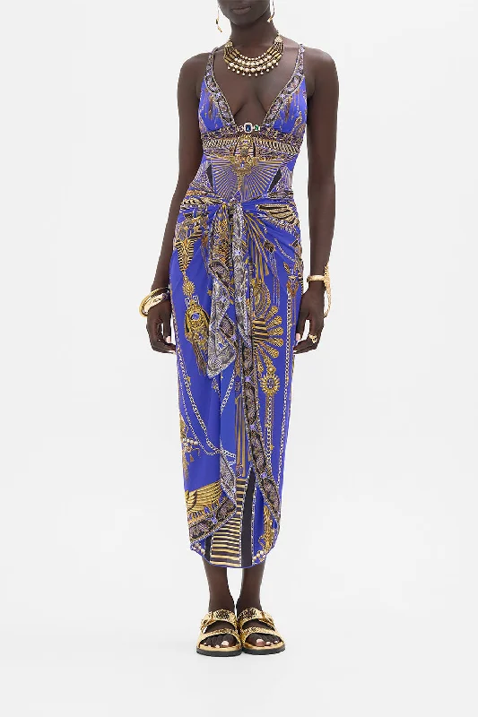 LAYERED LONG SARONG WITH FRONT TIE MY FAIR PHARAOH