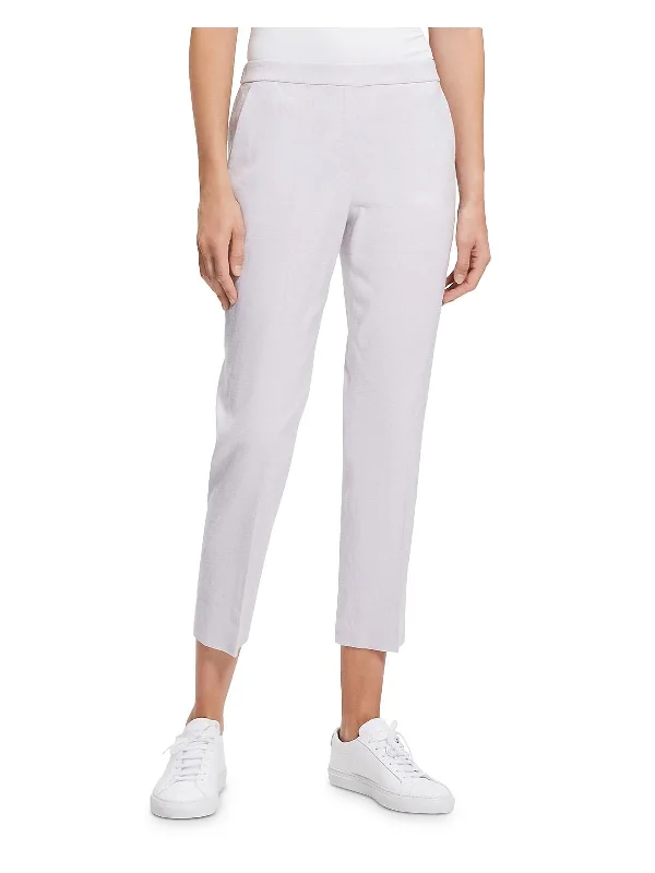 Womens High Rise Stretch Cropped Pants