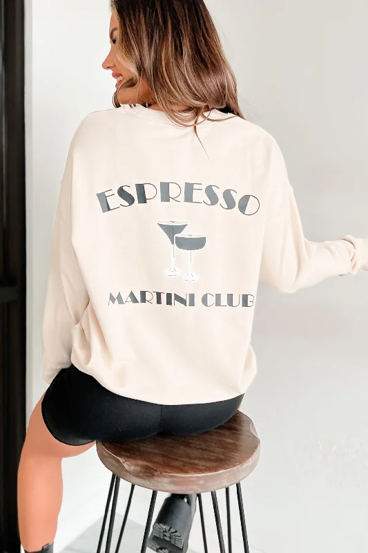 "Espresso Martini Club" Graphic Sweatshirt (Cream)