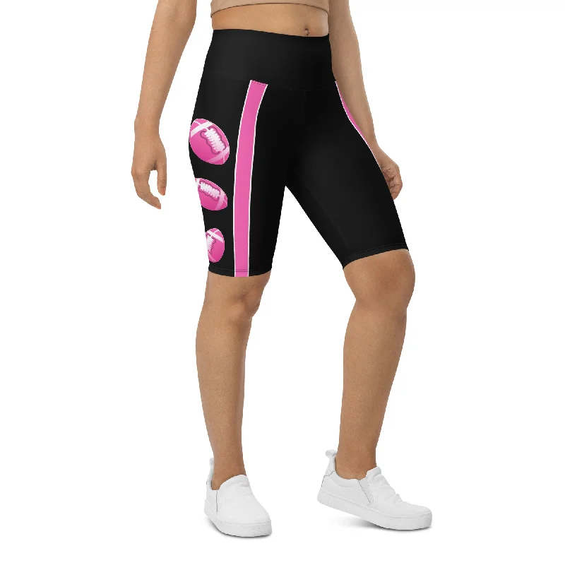 Pink Football Biker Shorts