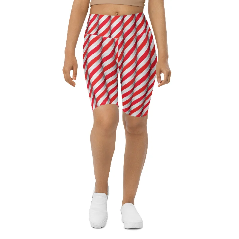 Real Candy Cane Biker Shorts